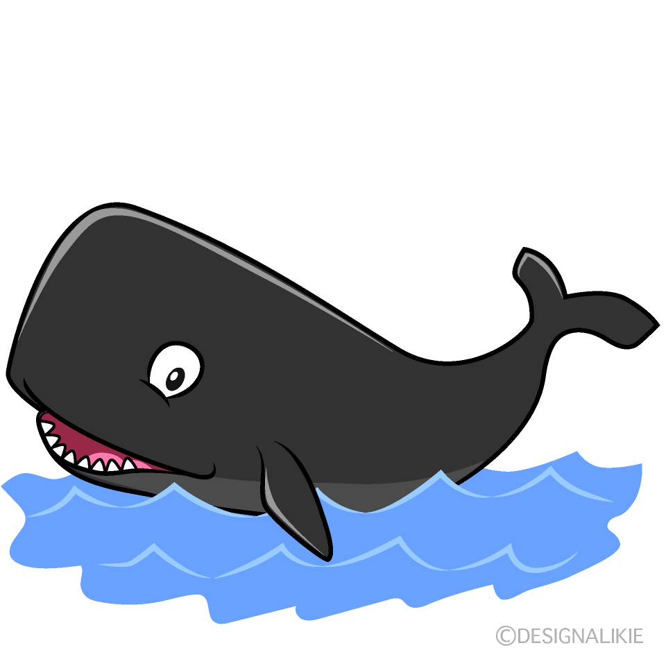 Relaxing Sperm Whale Cartoon Character Image