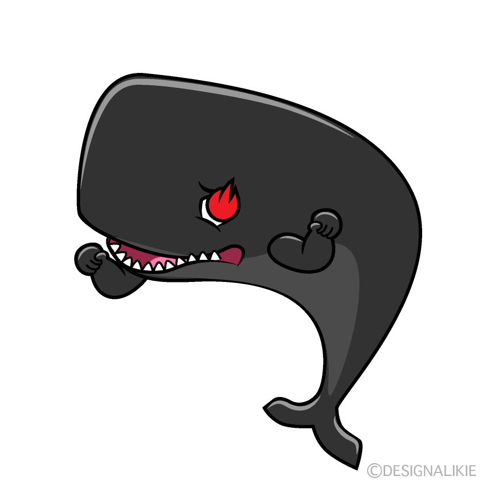 Enthusiasm Sperm Whale Cartoon Character Image