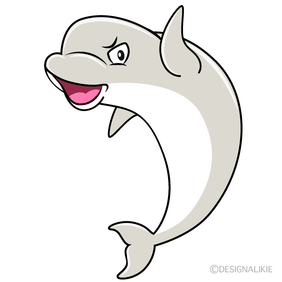 Angry Beluga Whale Cartoon Character Image