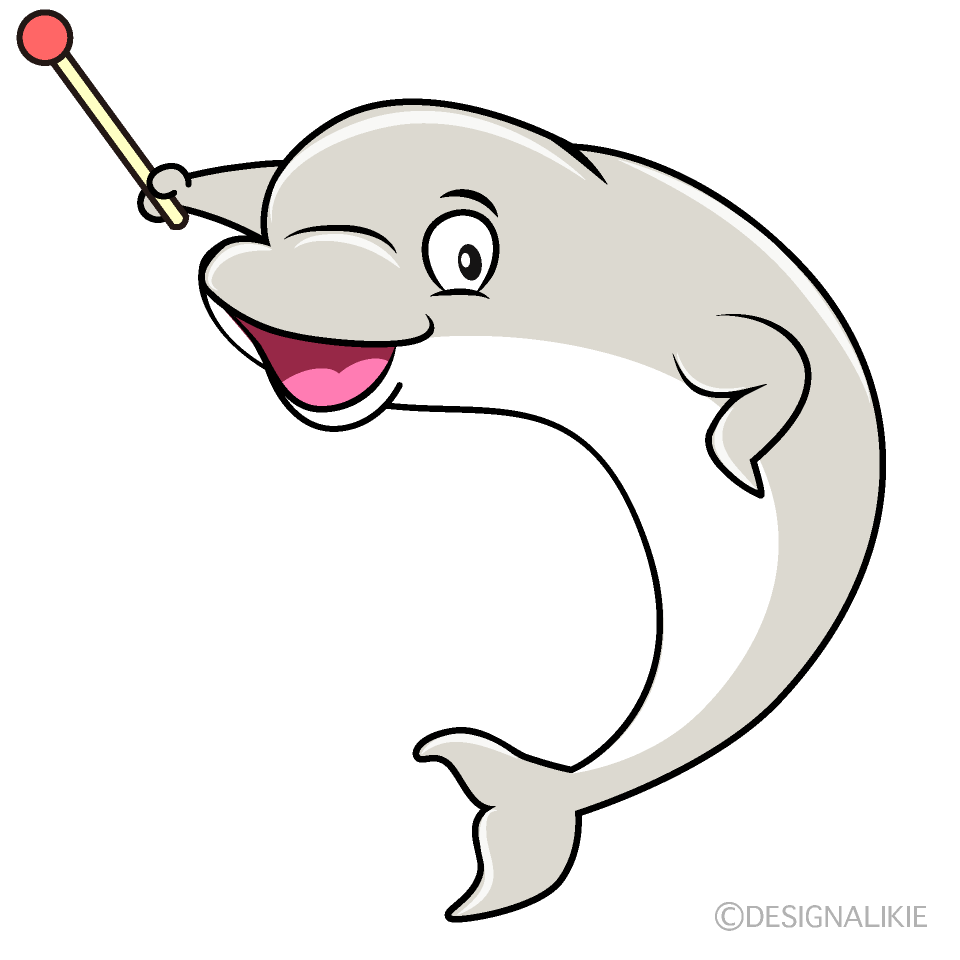 Speaking Beluga Whale Cartoon Character Image