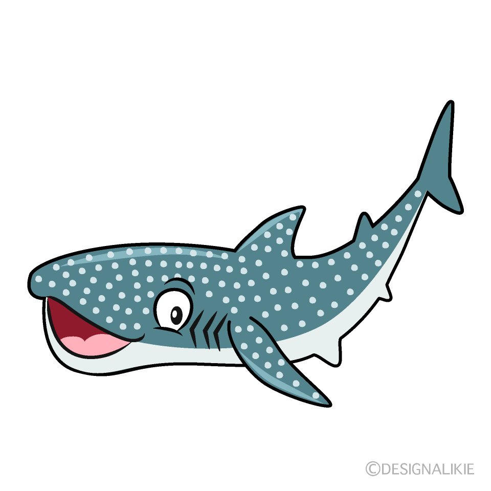 Smiling Whale Shark Cartoon Character Image