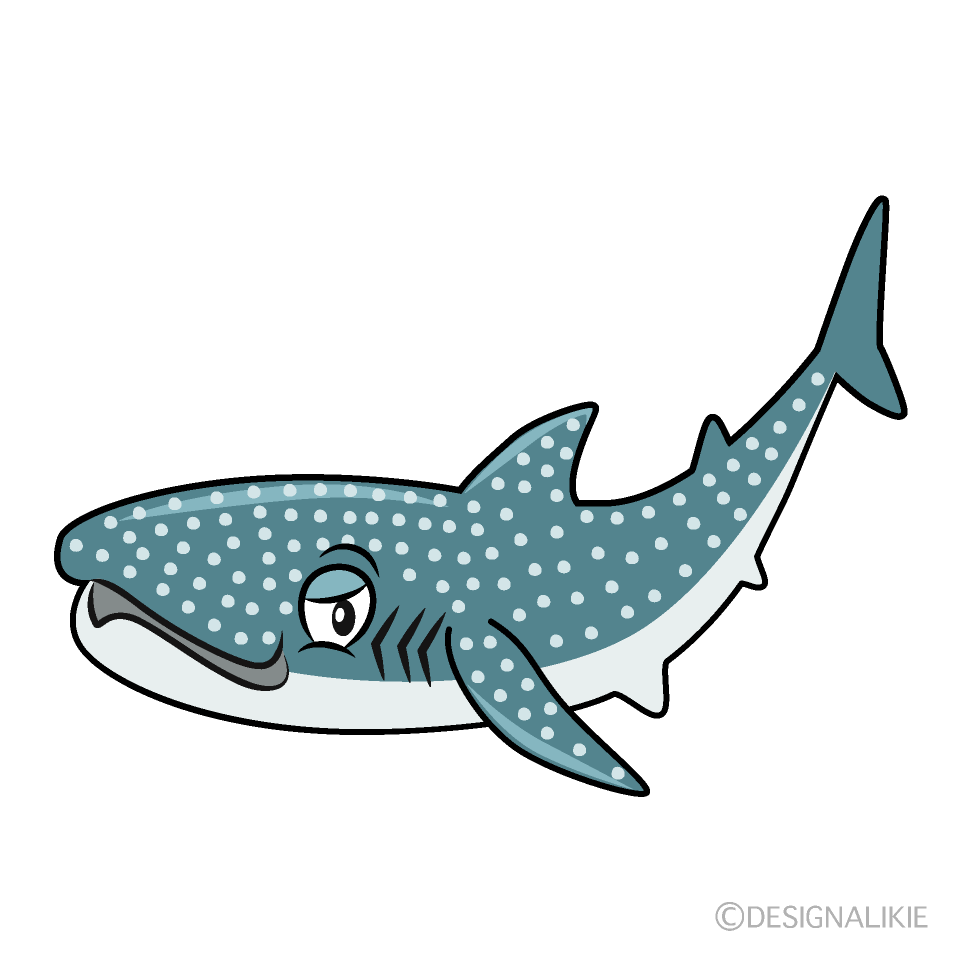 Grinning Whale Shark Cartoon Character Image