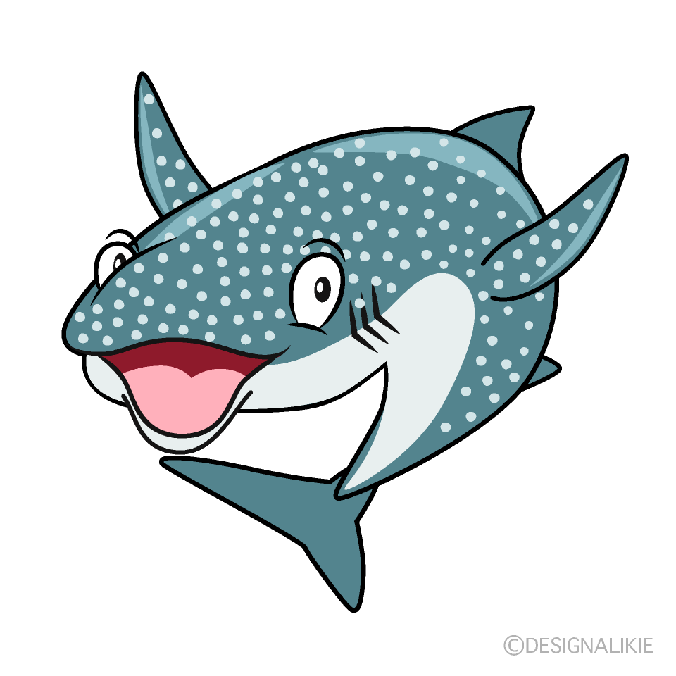 Surprising Whale Shark Cartoon Character Image