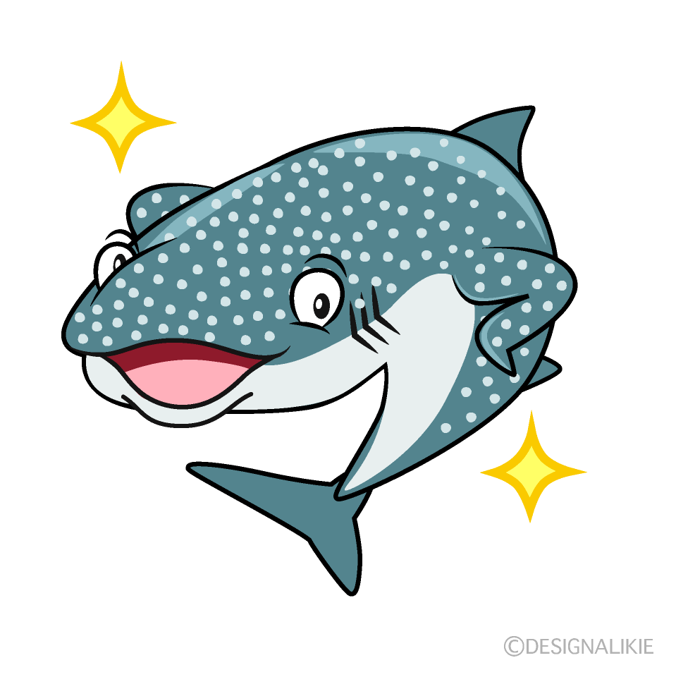 Glitter Whale Shark Cartoon Character Image