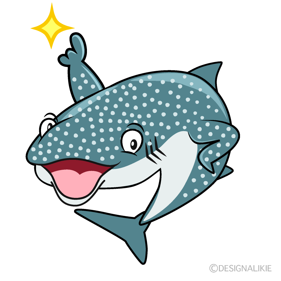 Posing Whale Shark Cartoon Character Image