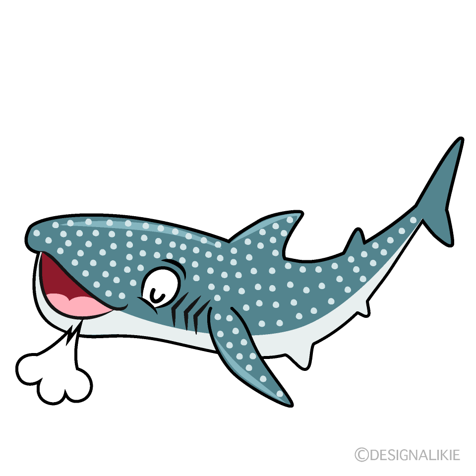 Relaxing Whale Shark Cartoon Character Image