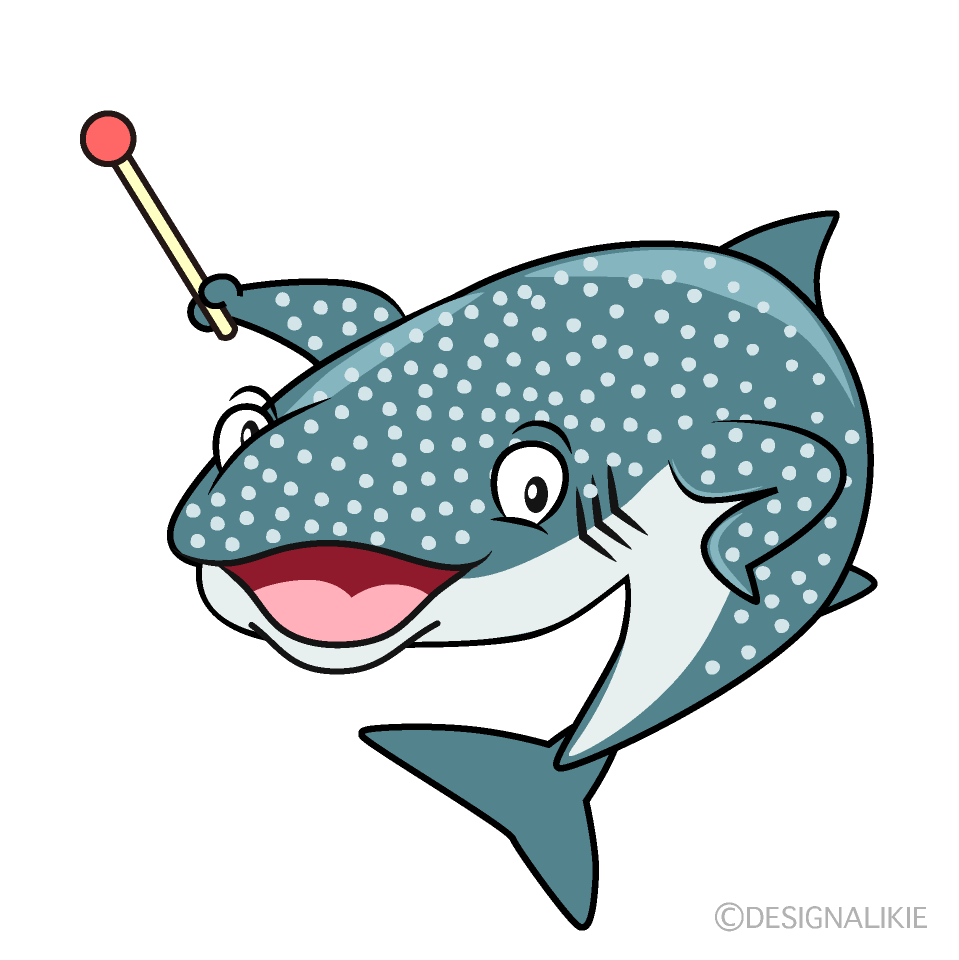 Speaking Whale Shark Cartoon Character Image