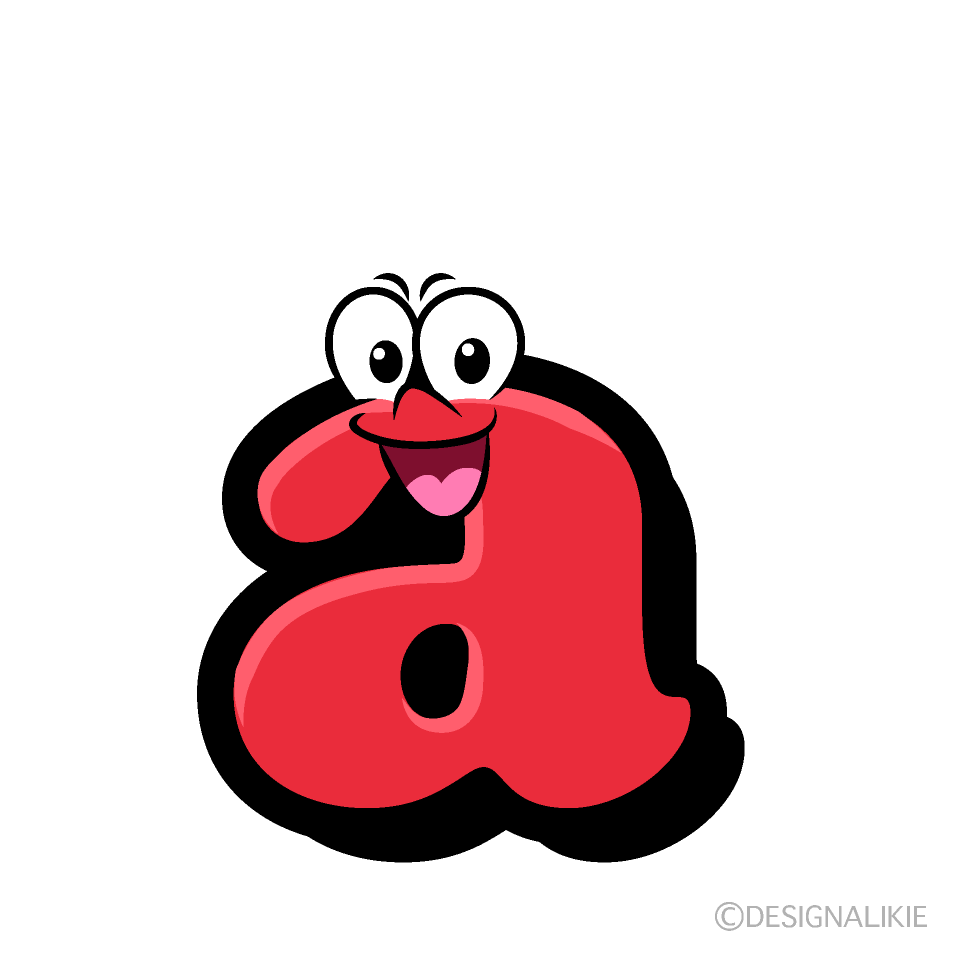 Lowercase a Cartoon Character Image