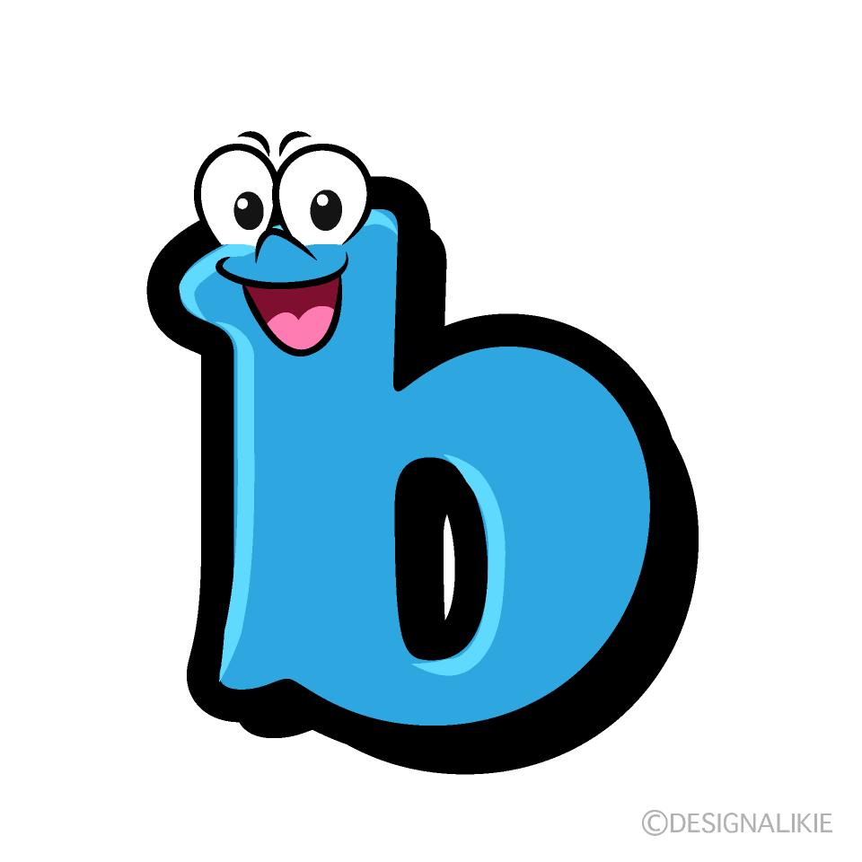 Lowercase b Cartoon Character Image