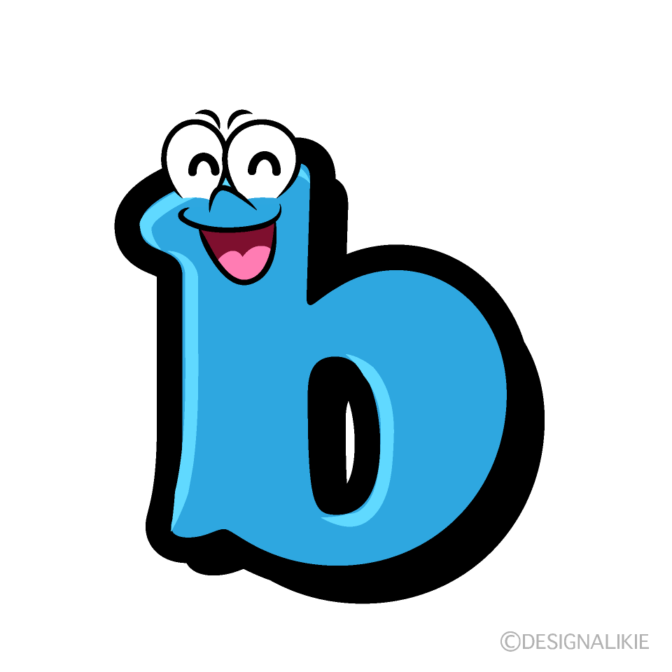 Smiling b Cartoon Character Image