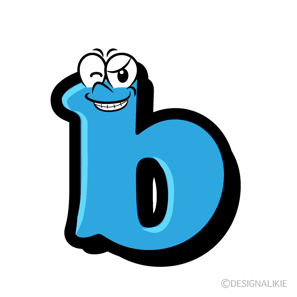 Grinning b Cartoon Character Image