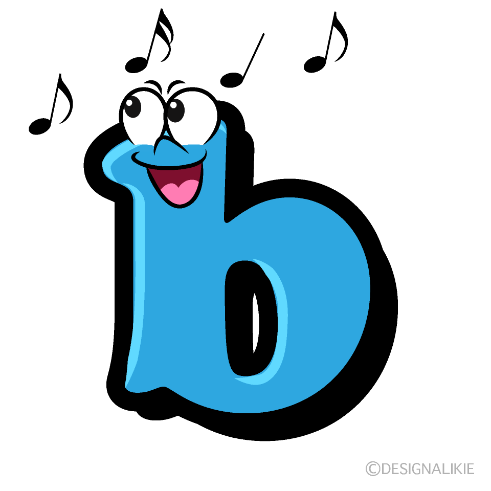 Singing b Cartoon Character Image