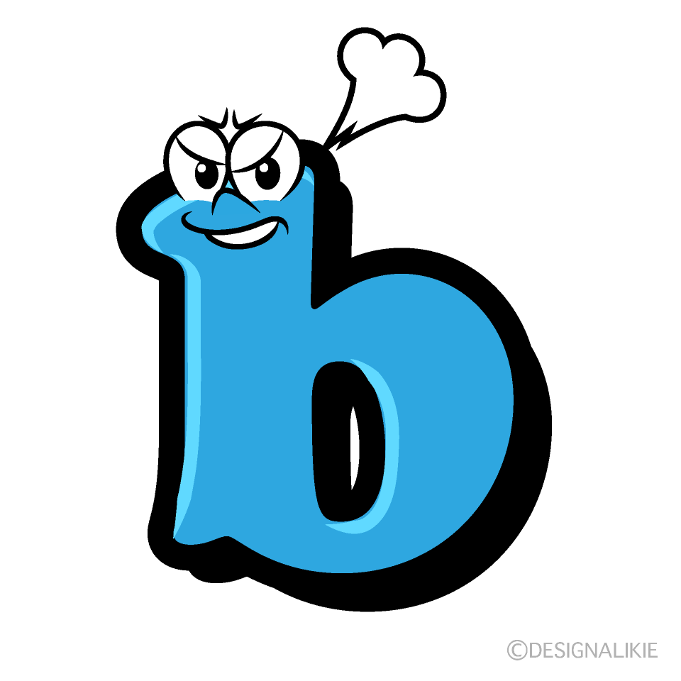 Angry b Cartoon Character Image