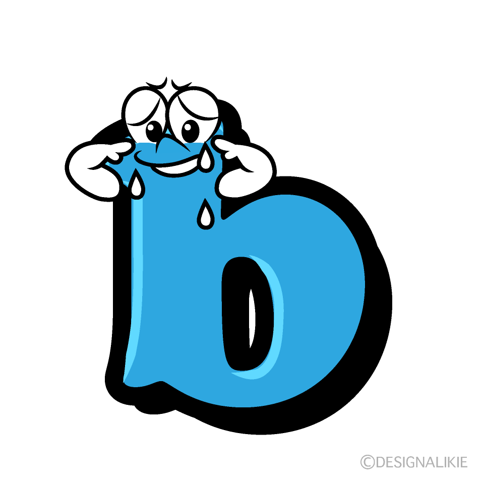 Sad b Cartoon Character Image