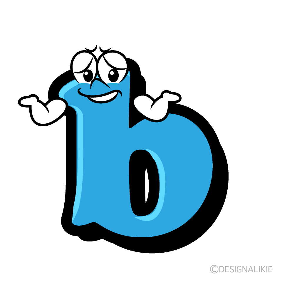 Troubled b Cartoon Character Image