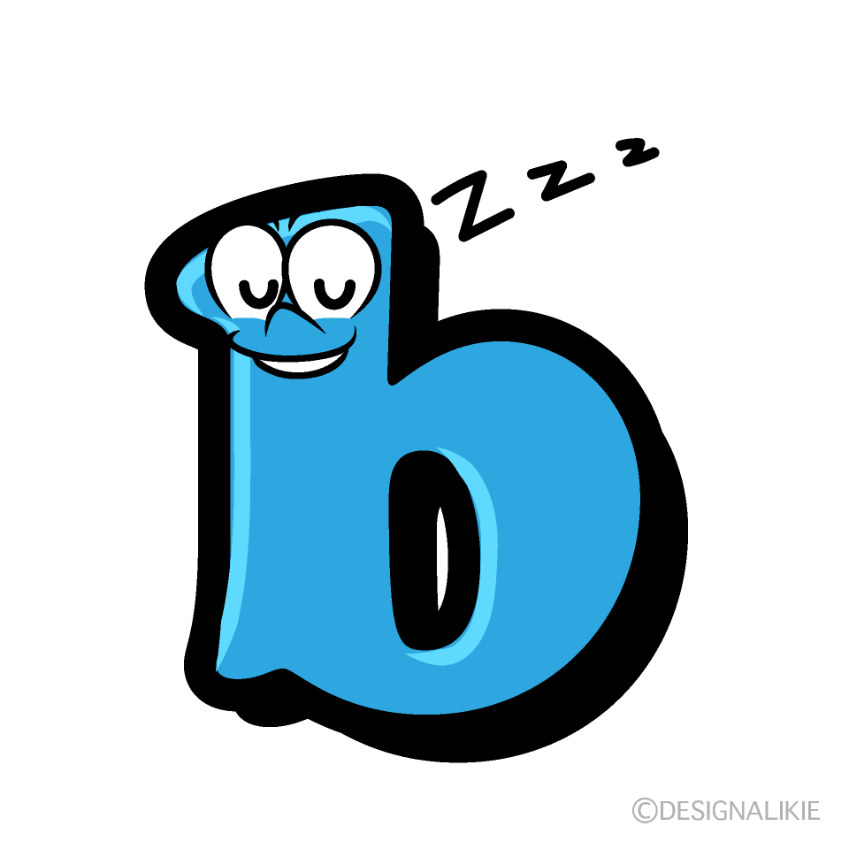 Sleeping b Cartoon Character Image