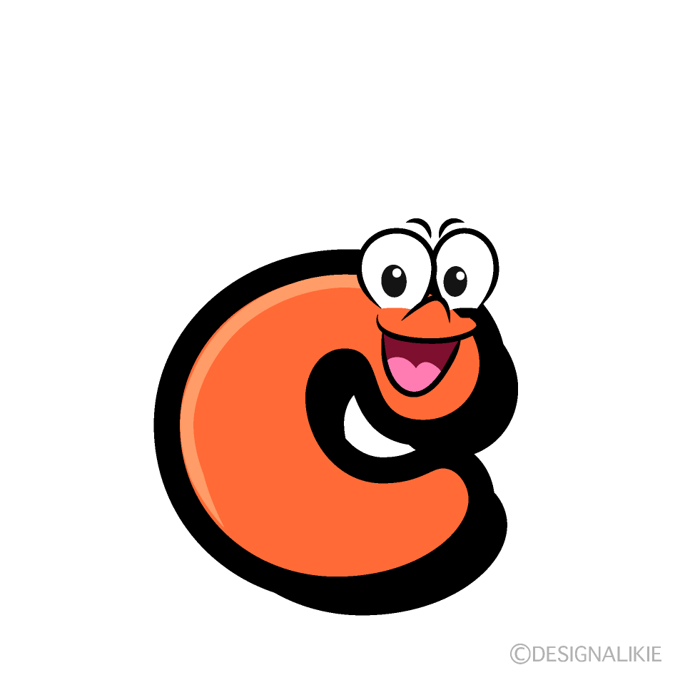 Lowercase c Cartoon Character Image