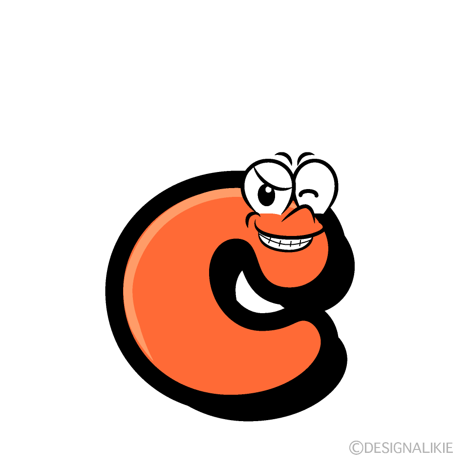 Grinning c Cartoon Character Image