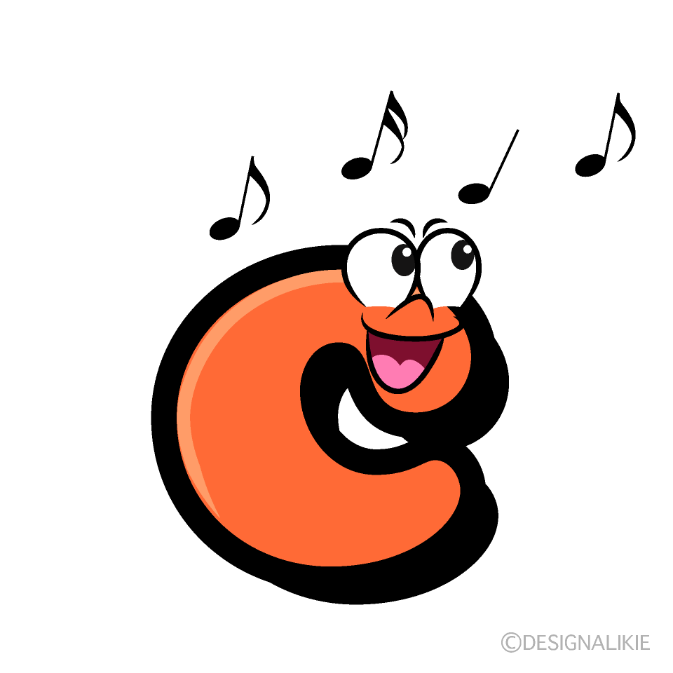 Singing c Cartoon Character Image