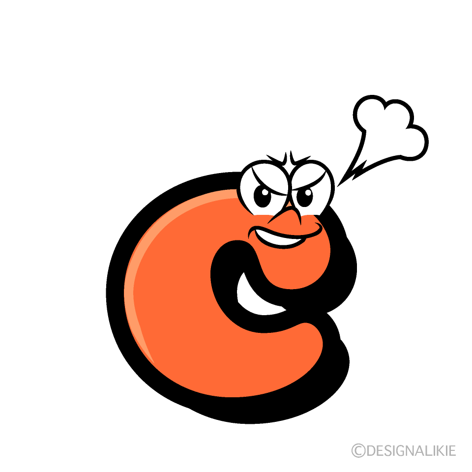 Angry c Cartoon Character Image