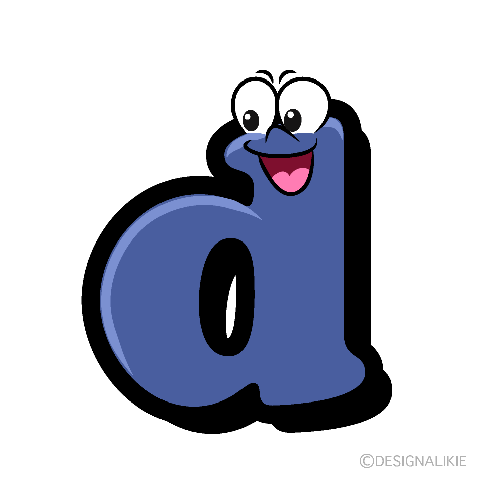 Lowercase d Cartoon Character Image