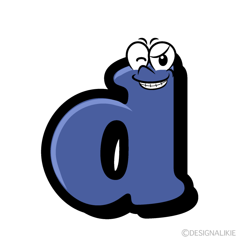 Grinning d Cartoon Character Image