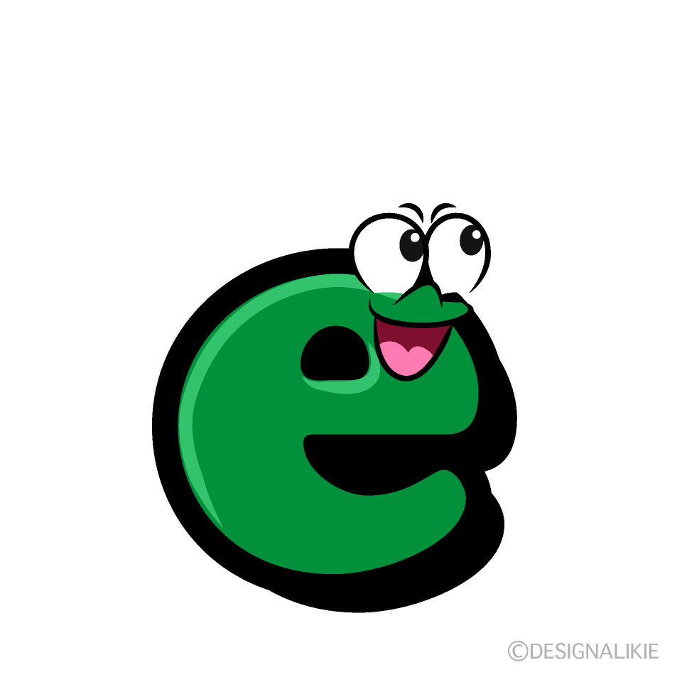 Lowercase e Cartoon Character Image