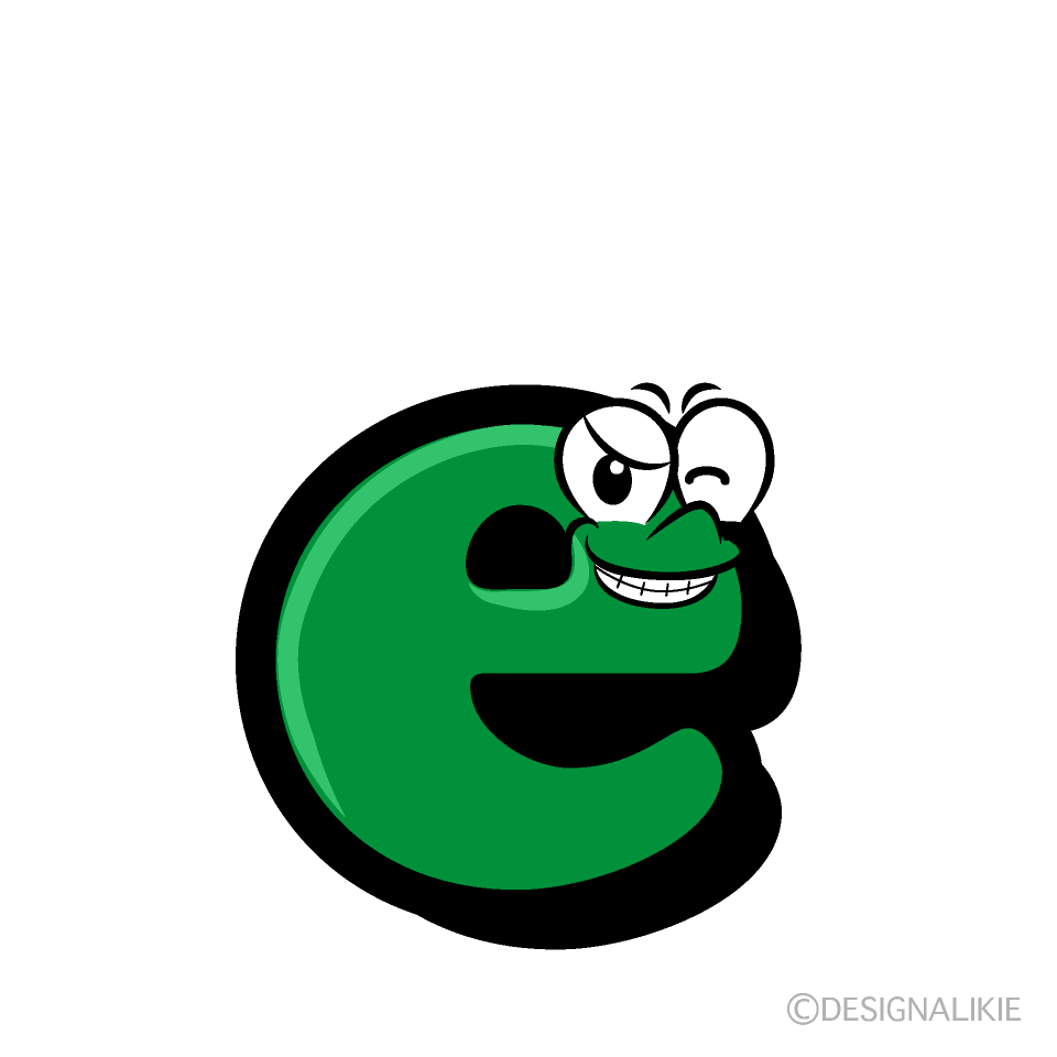 Grinning e Cartoon Character Image