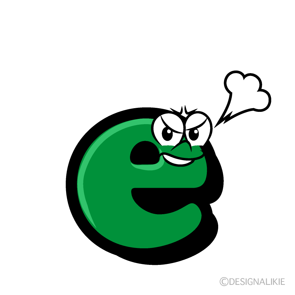 Angry e Cartoon Character Image