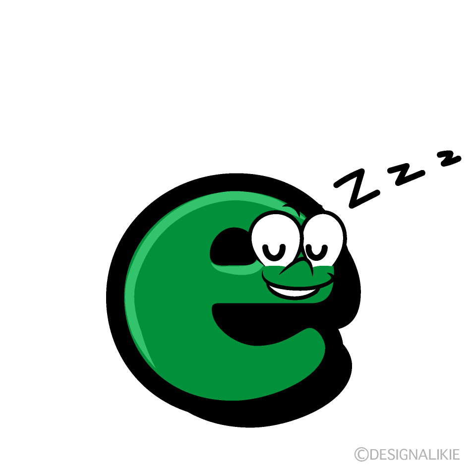 Sleeping e Cartoon Character Image