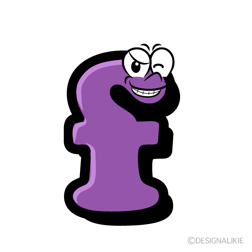 Grinning f Cartoon Character Image