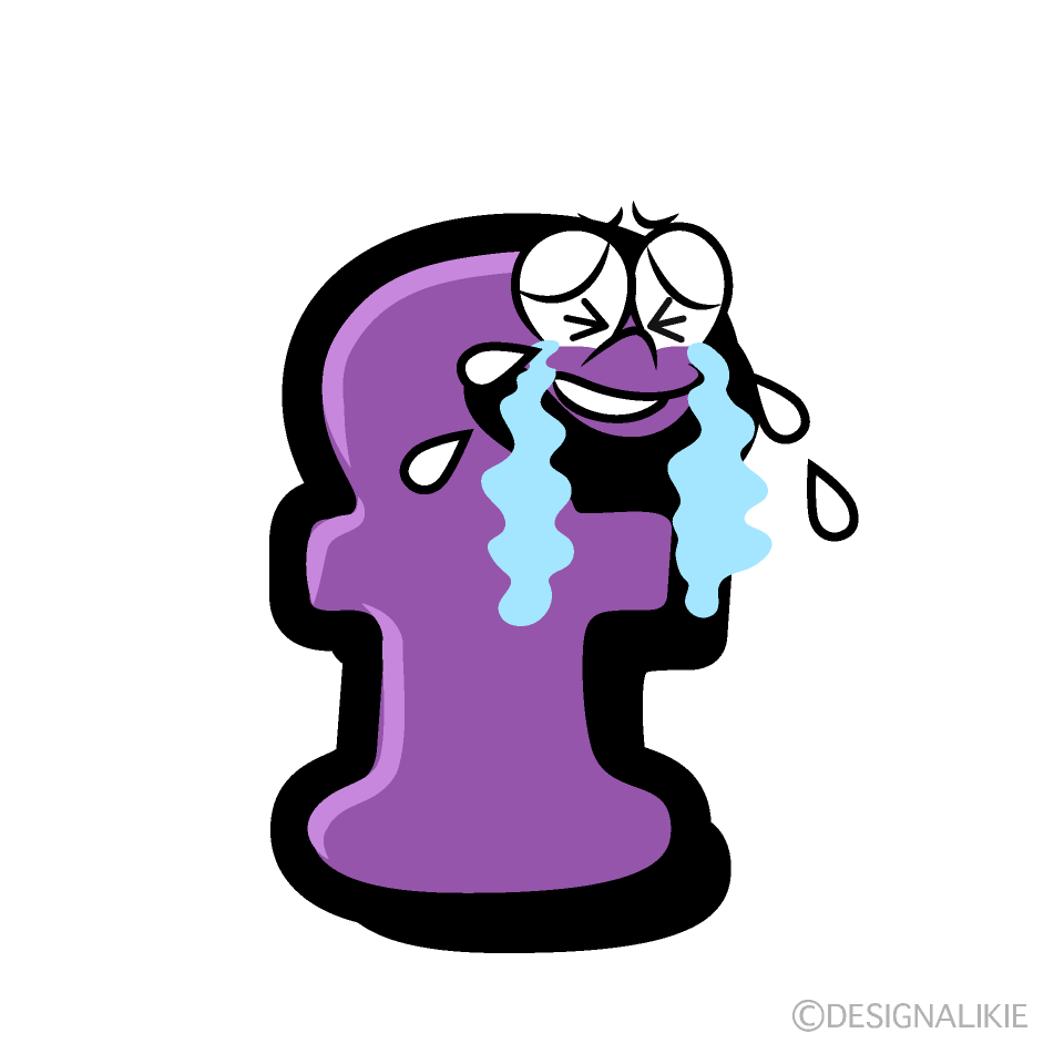 Crying f Cartoon Character Image