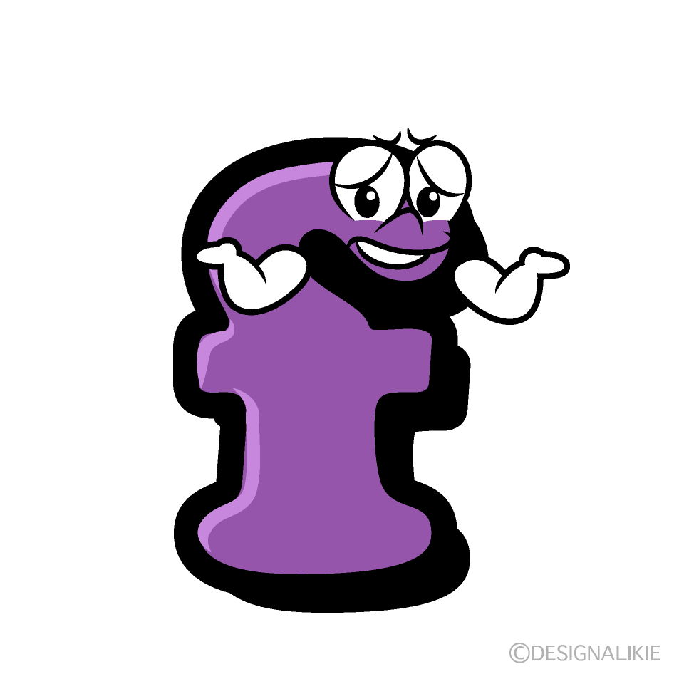 Troubled f Cartoon Character Image