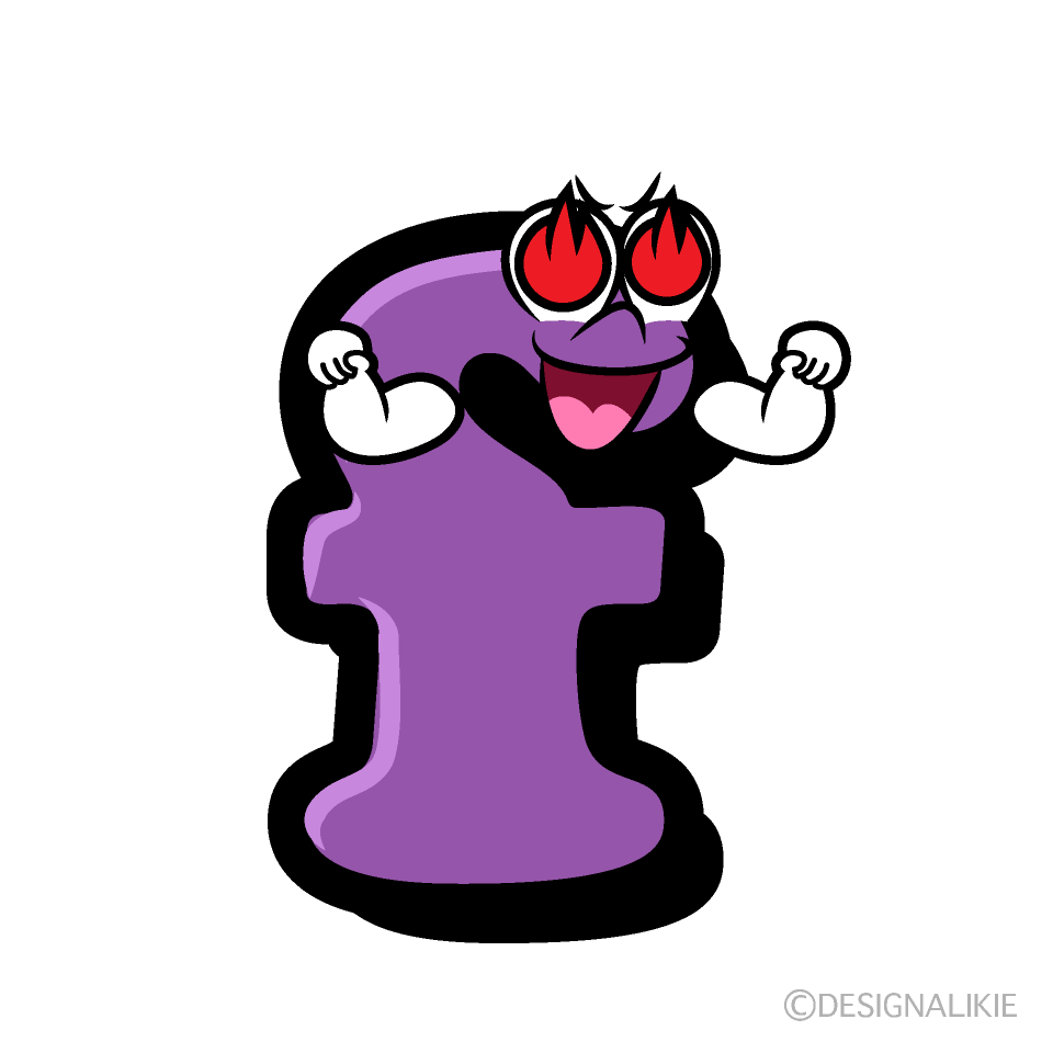 Enthusiasm f Cartoon Character Image