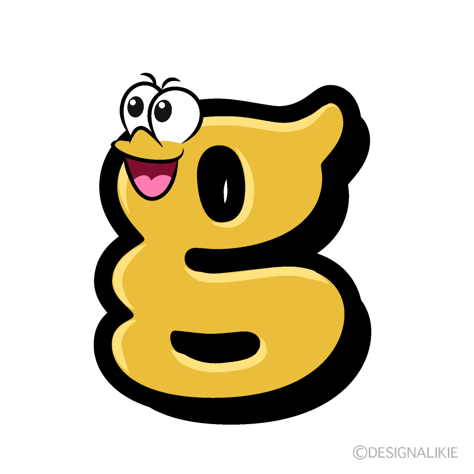 Lowercase g Cartoon Character Image