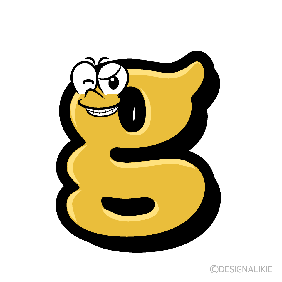 Grinning g Cartoon Character Image