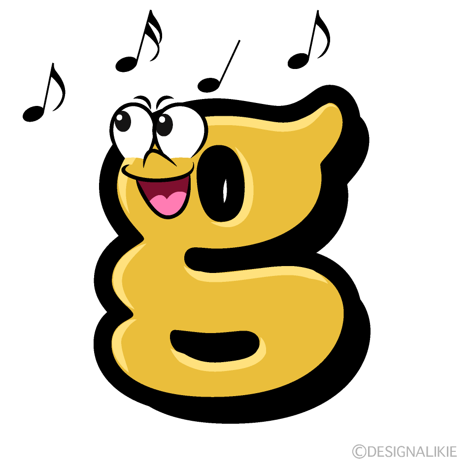 Singing g Cartoon Character Image