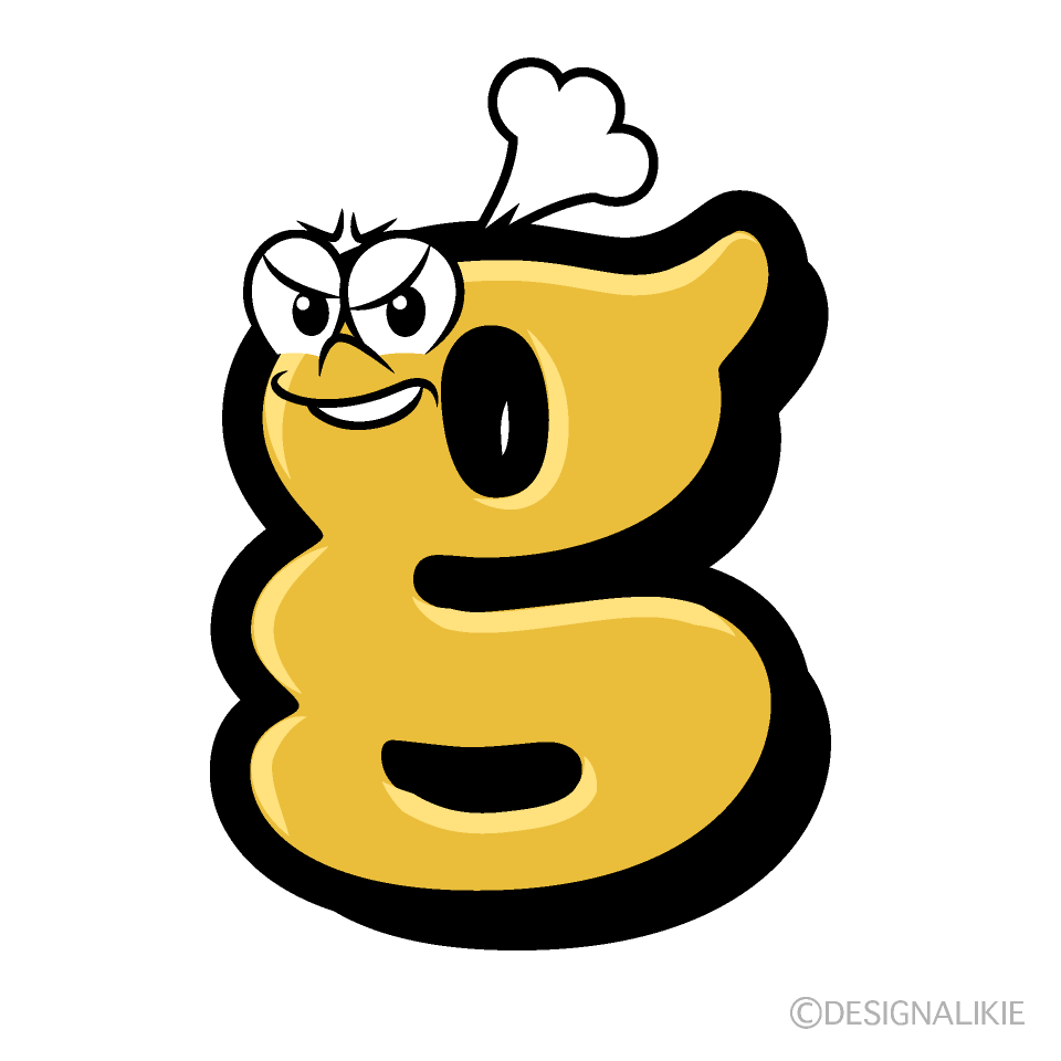 Angry g Cartoon Character Image