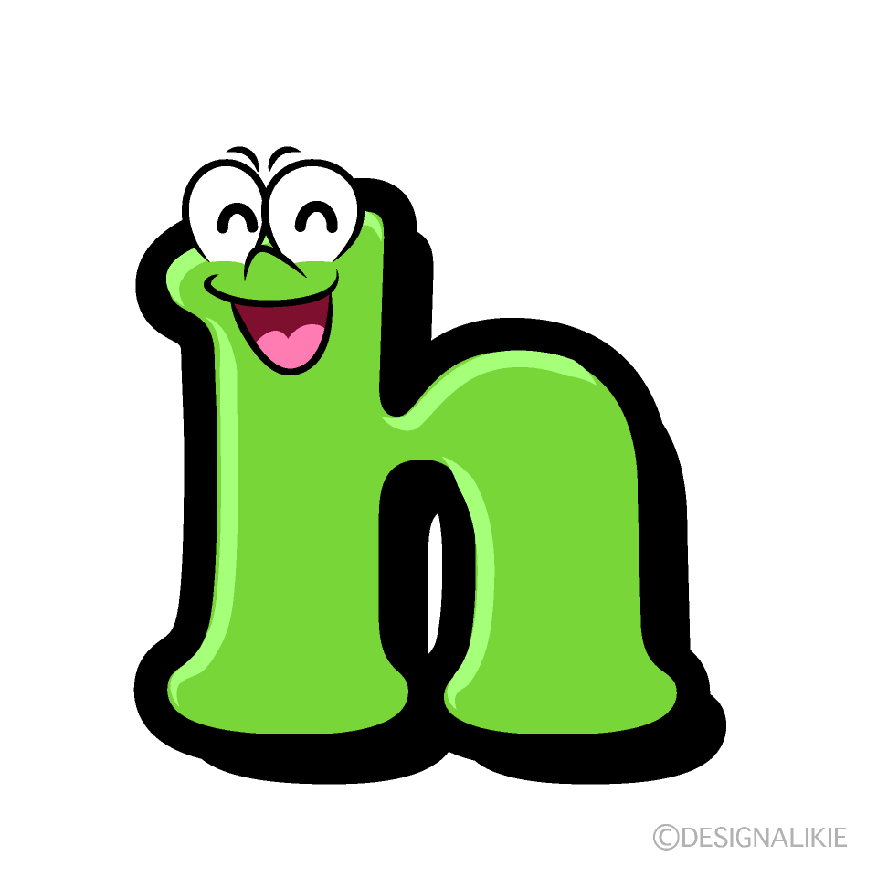 Smiling h Cartoon Character Image