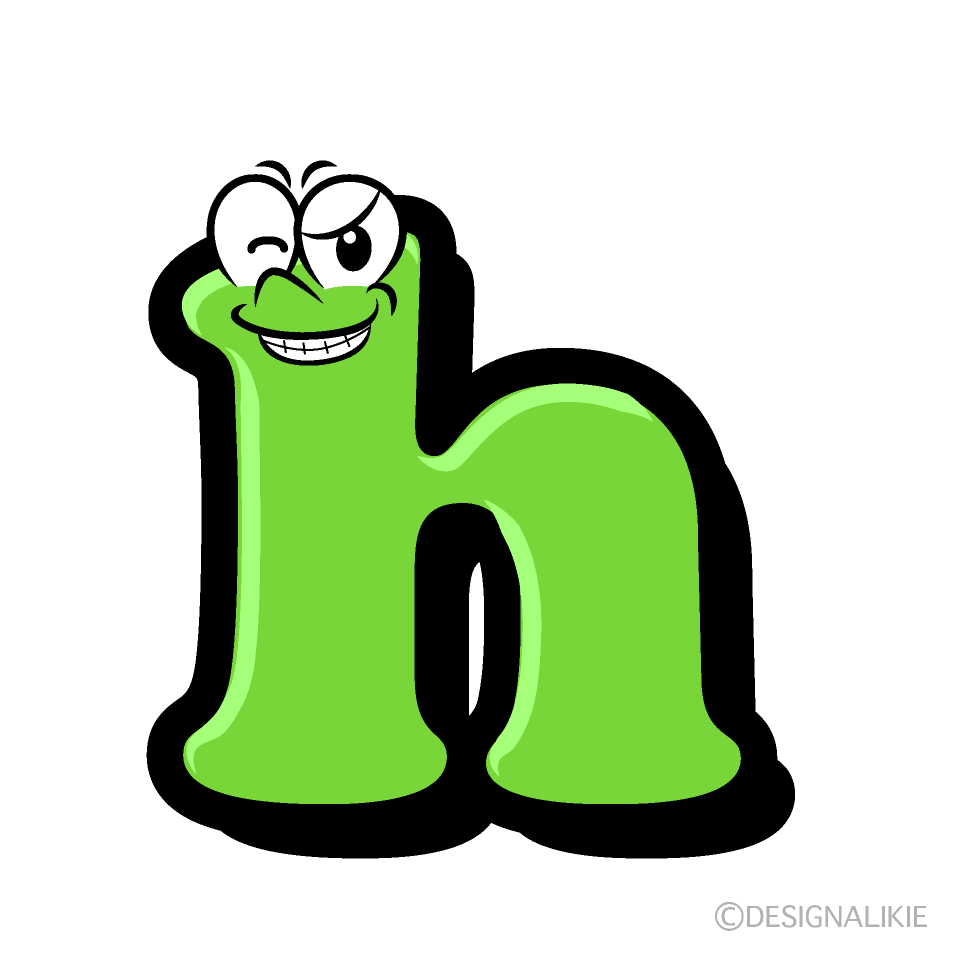 Grinning h Cartoon Character Image