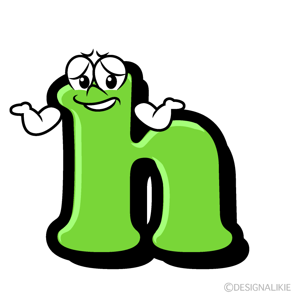 Troubled h Cartoon Character Image