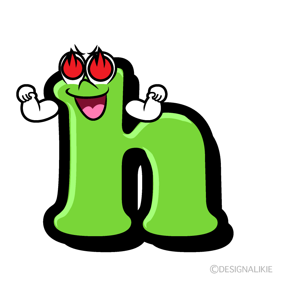 Enthusiasm h Cartoon Character Image