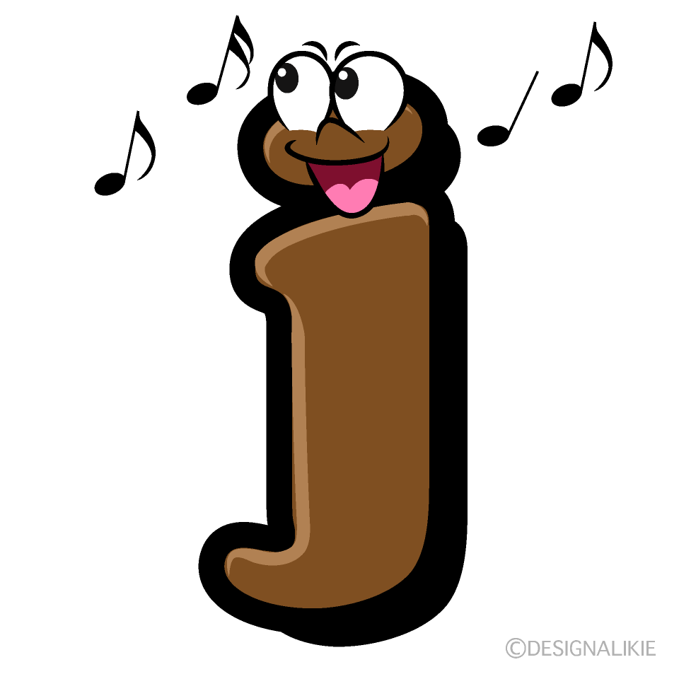 Singing j Cartoon Character Image