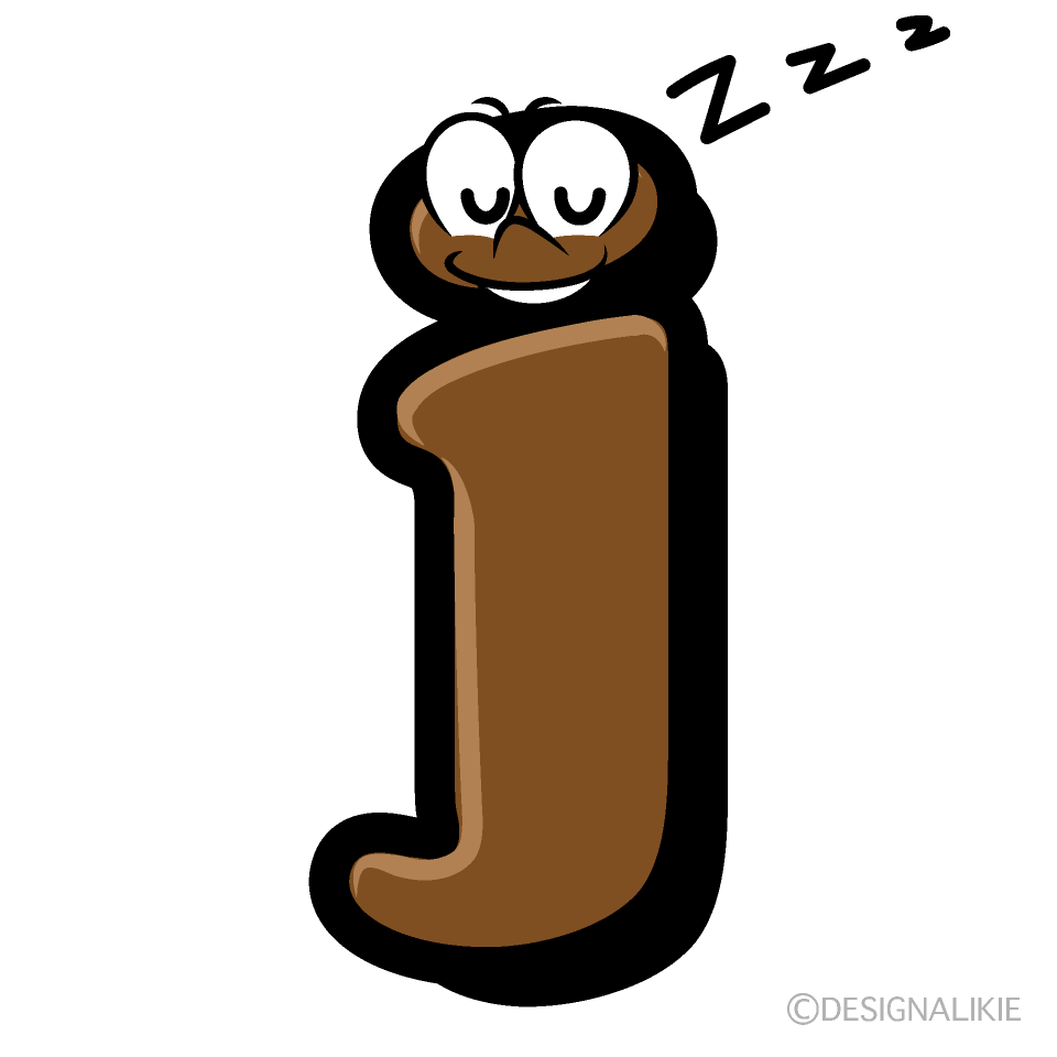 Sleeping j Cartoon Character Image