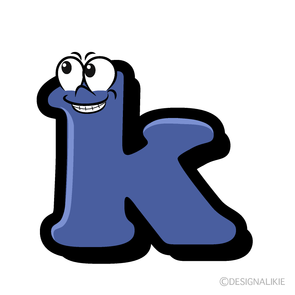 Lowercase k Cartoon Character Image