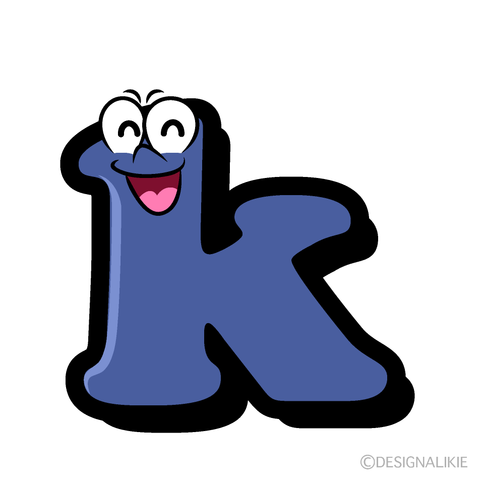 Smiling k Cartoon Character Image