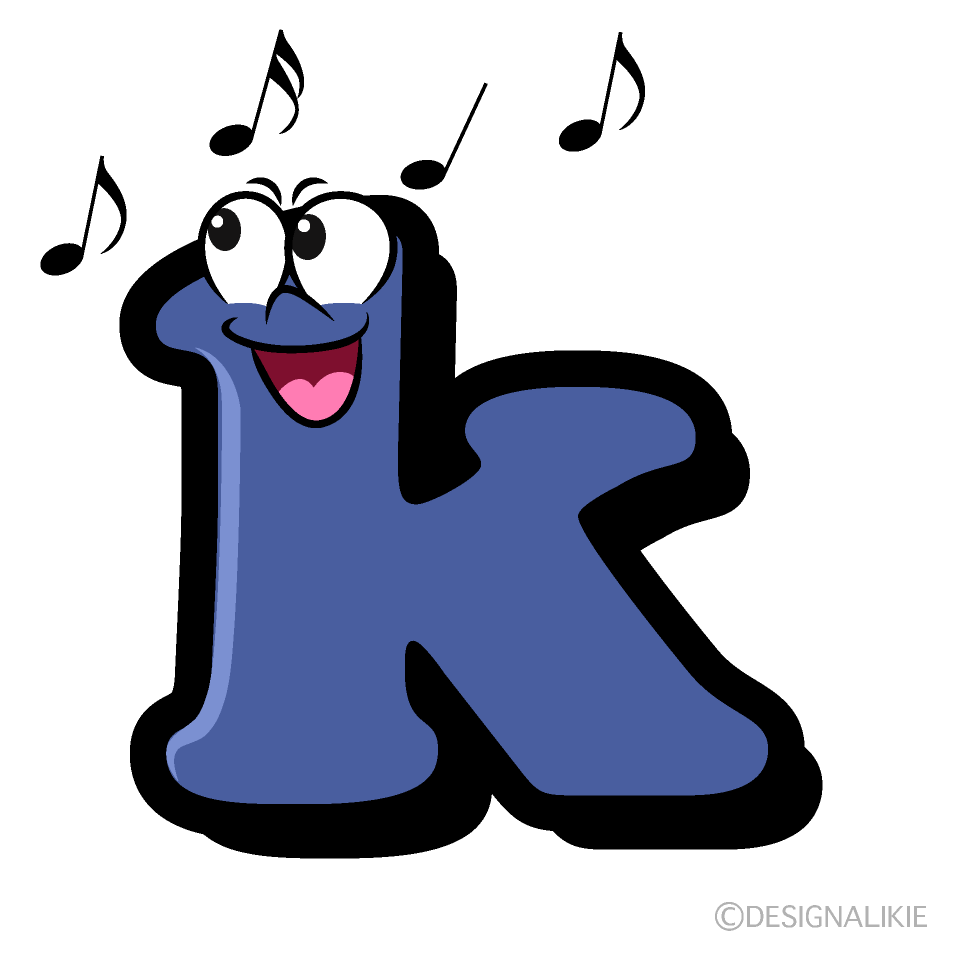 Singing k Cartoon Character Image