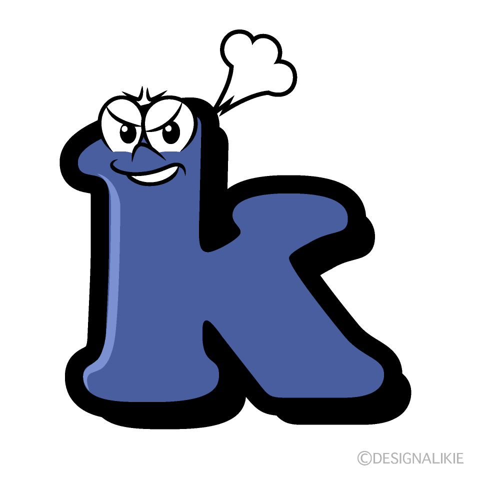 Angry k Cartoon Character Image