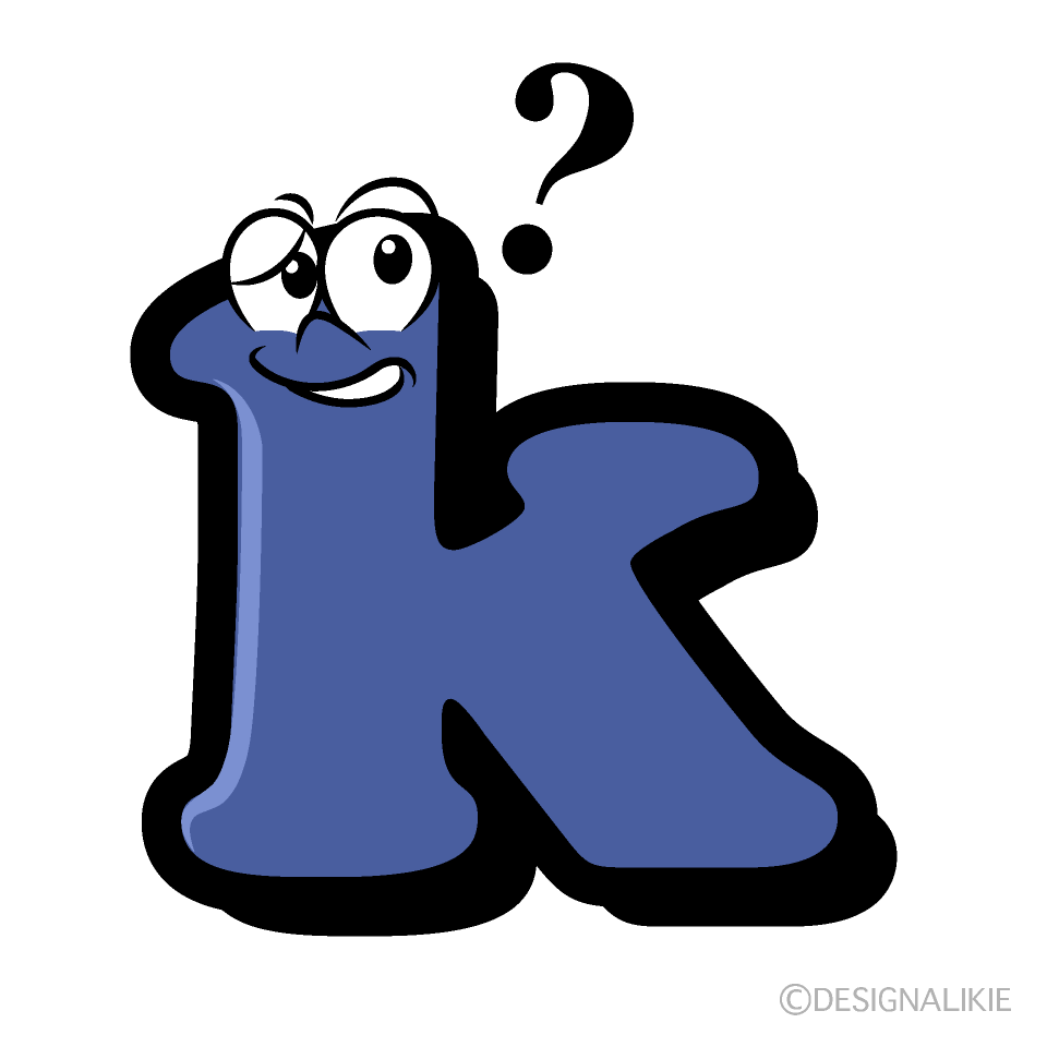 Thinking k Cartoon Character Image