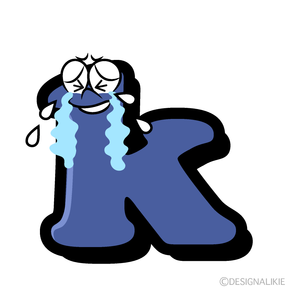 Crying k Cartoon Character Image